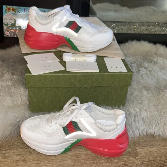 New & Authentic Gucci Rhyton Lavaredo Reflection Chunky Sneakers( Will trade) - Picture 6 of 15